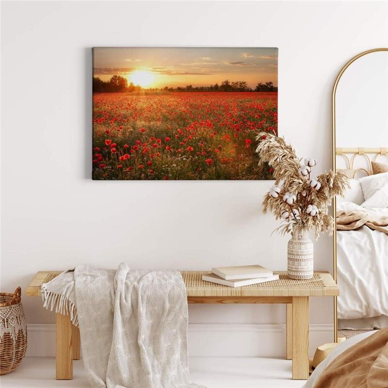 A.S. Création Leinwandbild Poppy Field Größe 70cm x 50cm