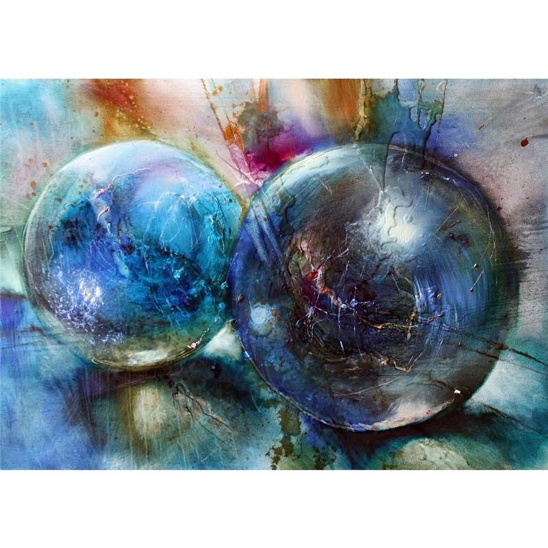 A.S. Création Leinwandbild Blue Mud Größe 70cm x 50cm