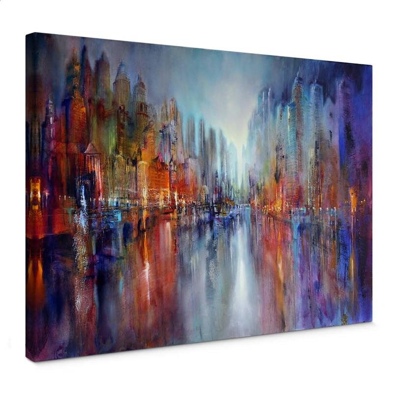 A.S. Création Leinwandbild CityOnTheRiver Größe 70cm x 50cm