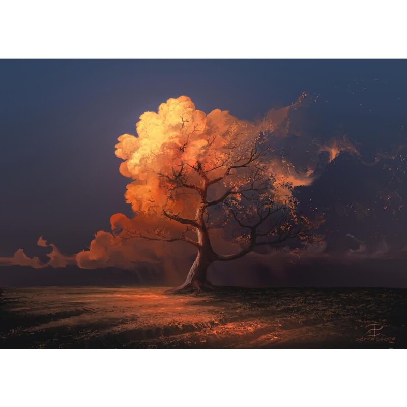 A.S. Création Leinwandbild Late fall Größe 70cm x 50cm