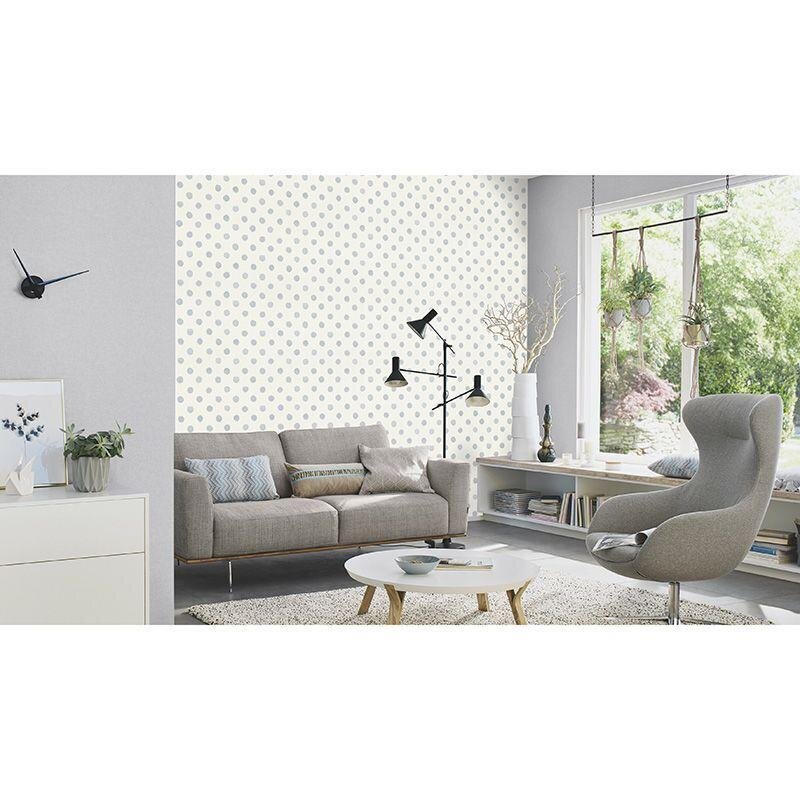 Tapete Blau, Pastellfarben, Weiß Rasch Vliestapete (252033)