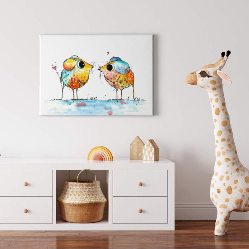 A.S. Création Leinwandbild Cute Mice Größe 70cm x 50cm