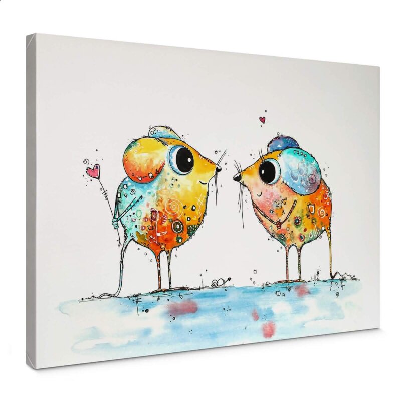 A.S. Création Leinwandbild Cute Mice Größe 70cm x 50cm