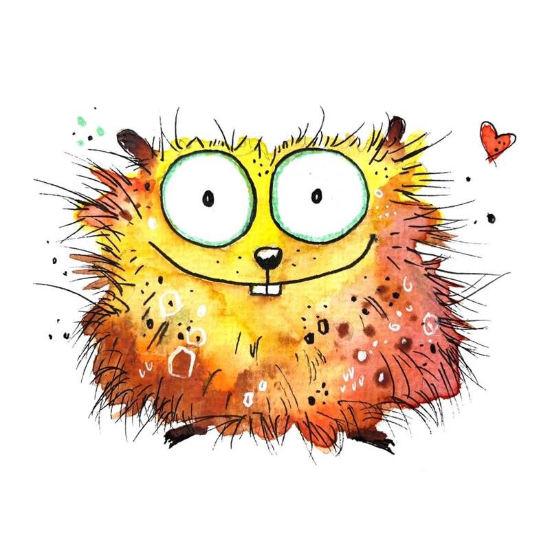 A.S. Création Leinwandbild Happy Hamster Größe 70cm x 50cm