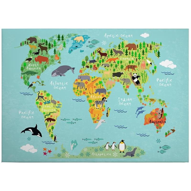 A.S. Création Leinwandbild Animal World Größe 70cm x 50cm