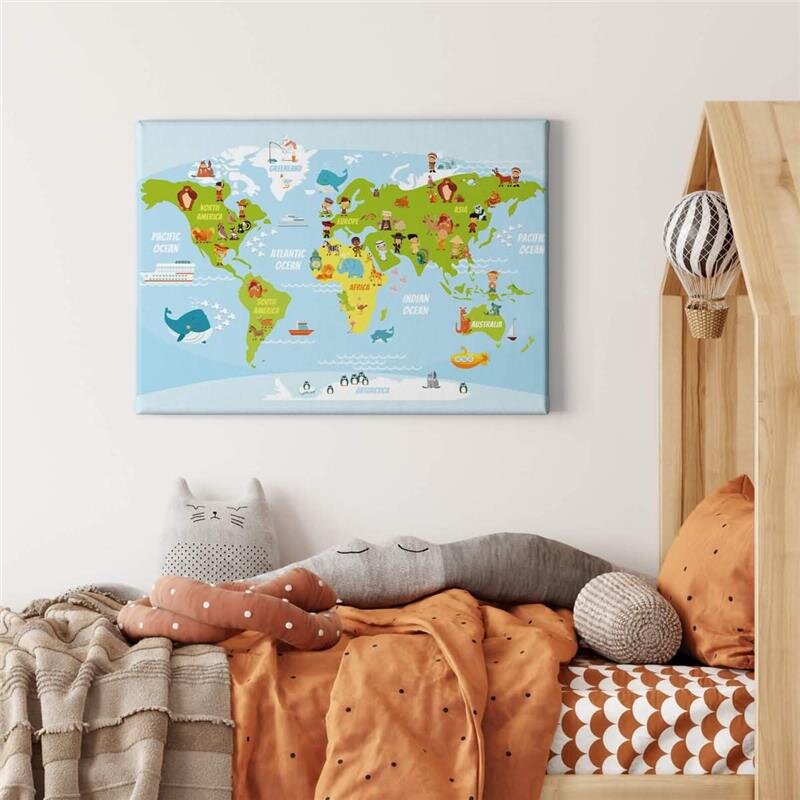 A.S. Création Leinwandbild Kids World Größe 70cm x 50cm