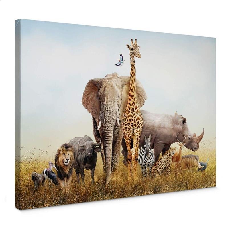 A.S. Création Leinwandbild African Animals Größe 70cm x 50cm