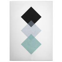 A.S. Cr&eacute;ation Leinwandbild Squares aqua...