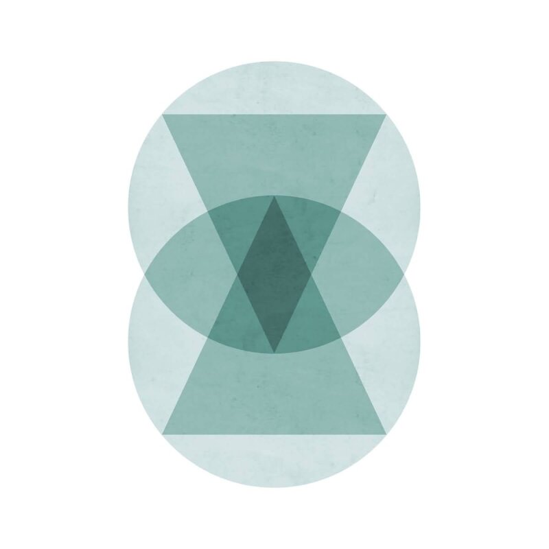 A.S. Création Leinwandbild CirclesTriangl Größe 50cm x 70cm