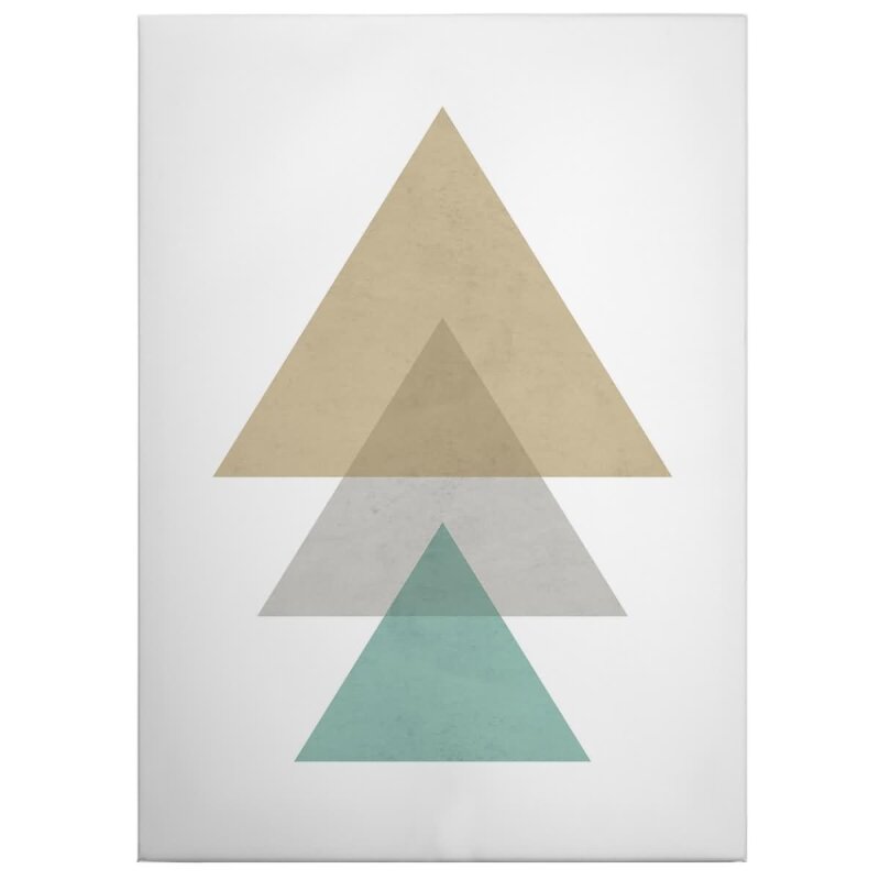 A.S. Création Leinwandbild Triangles Aqua Größe 50cm x 70cm