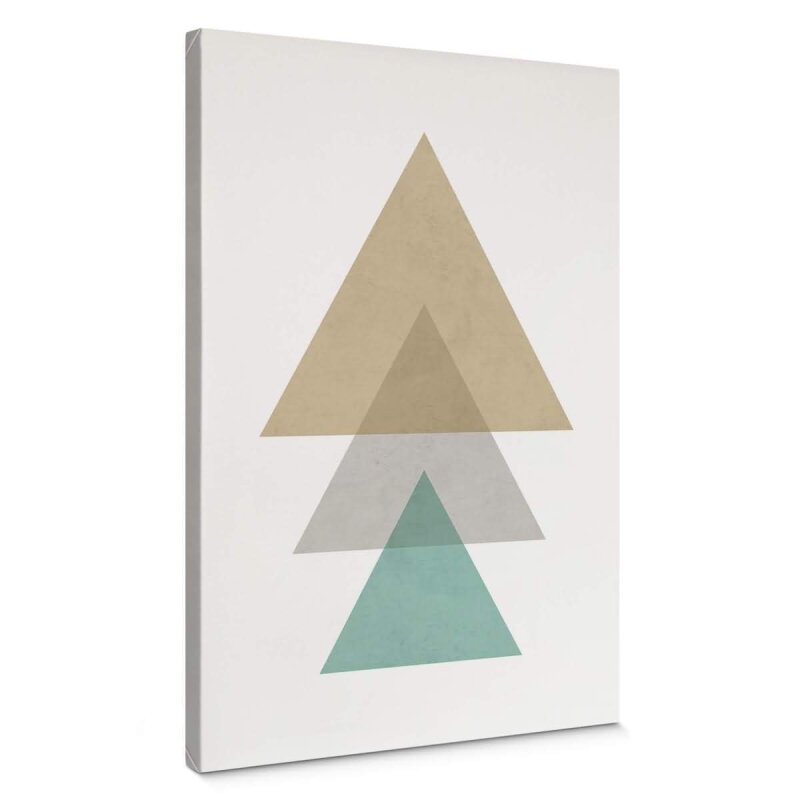 A.S. Création Leinwandbild Triangles Aqua Größe 50cm x 70cm