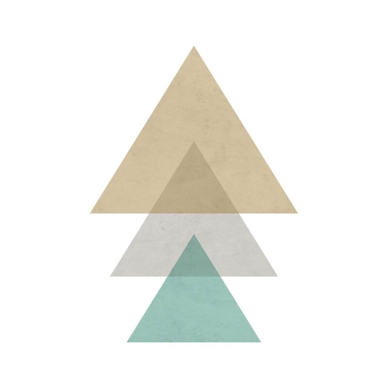 A.S. Création Leinwandbild Triangles Aqua Größe 50cm x 70cm