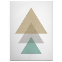 A.S. Cr&eacute;ation Leinwandbild Triangles Aqua...
