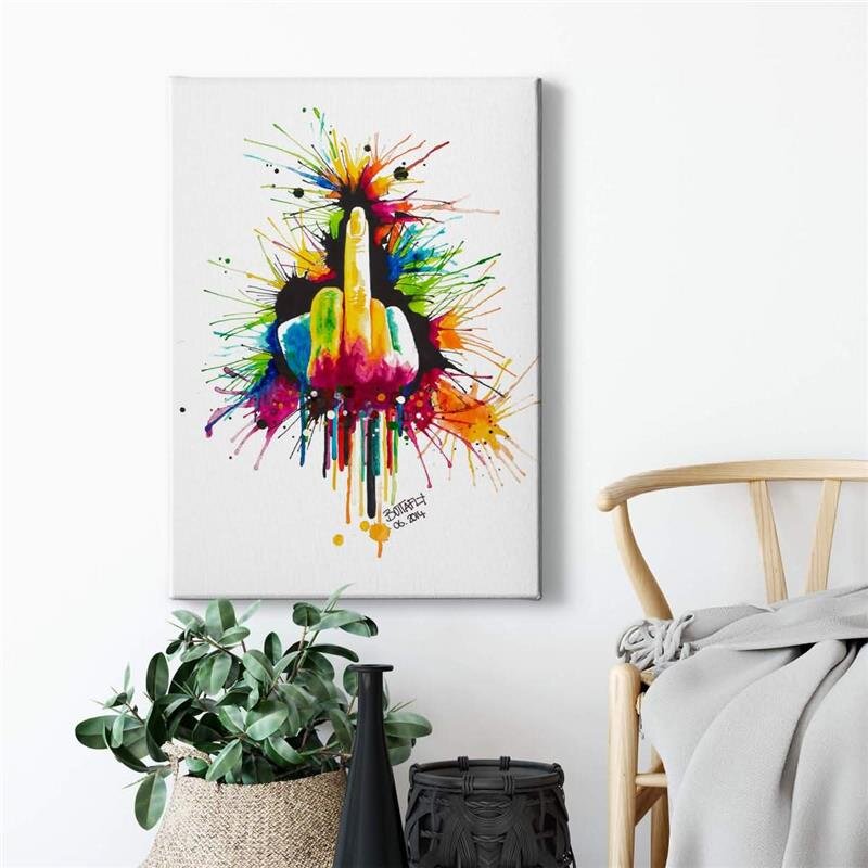 A.S. Création Leinwandbild FuckTheSystem Größe 50cm x 70cm