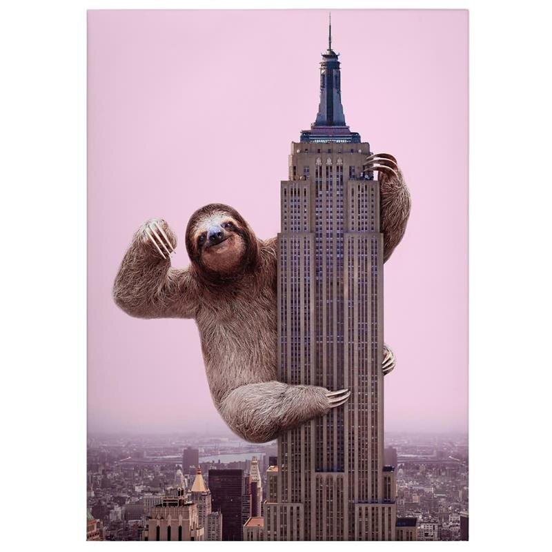 A.S. Création Leinwandbild King Sloth Größe 50cm x 70cm