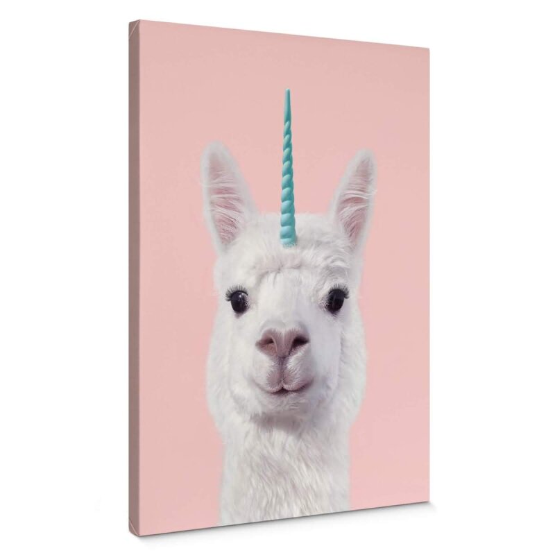 A.S. Création Leinwandbild Alpaca Unicorn Größe 50cm x 70cm