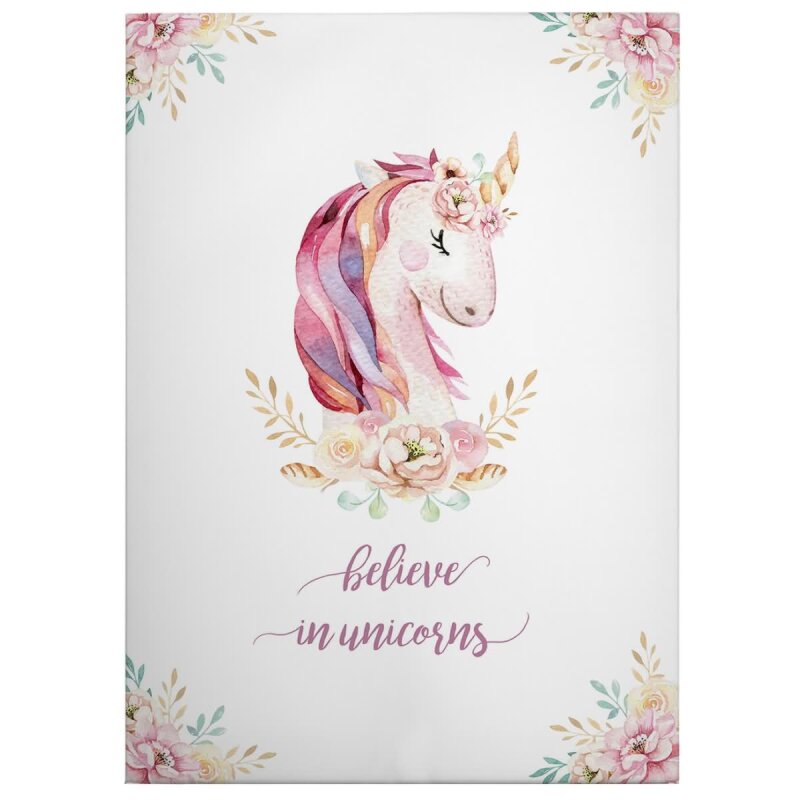 A.S. Création Leinwandbild Unicorns Größe 50cm x 70cm