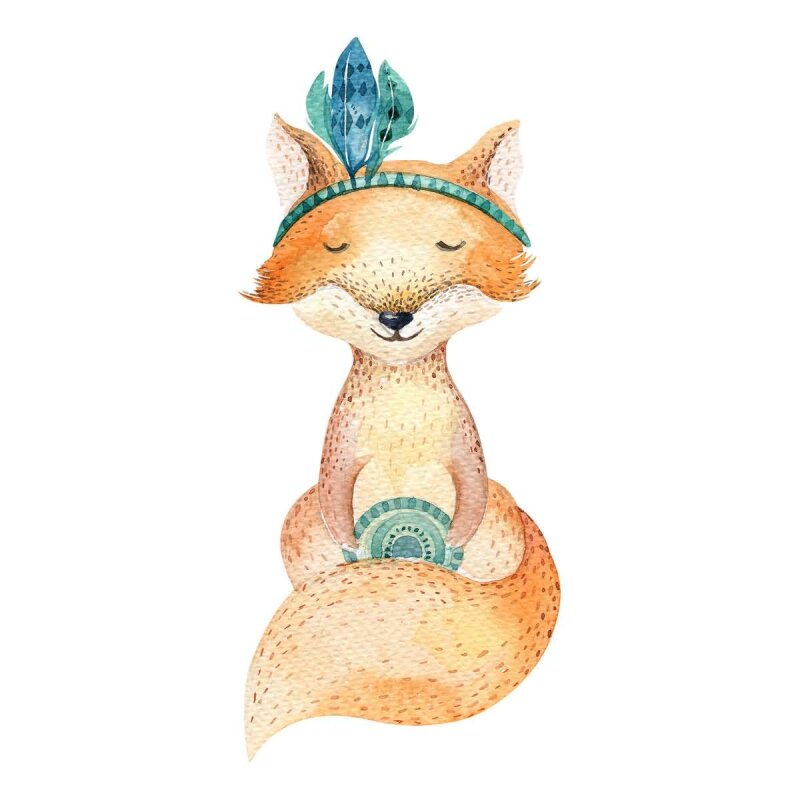 A.S. Création Leinwandbild Hippy Fox Größe 50cm x 70cm