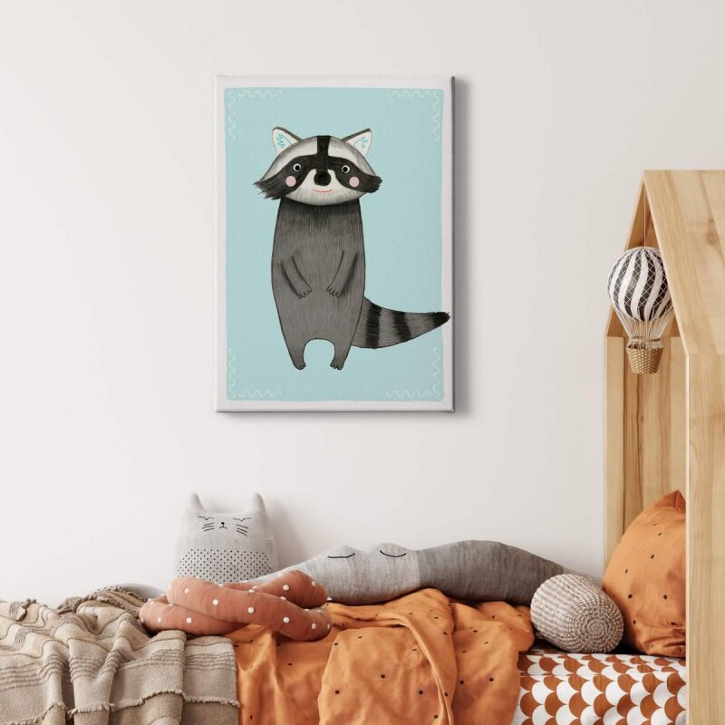 A.S. Création Leinwandbild Raccoon Größe 50cm x 70cm