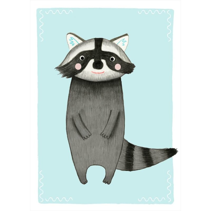 A.S. Création Leinwandbild Raccoon Größe 50cm x 70cm