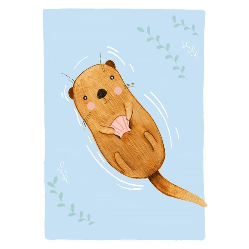 A.S. Création Leinwandbild Otter Größe 50cm x 70cm