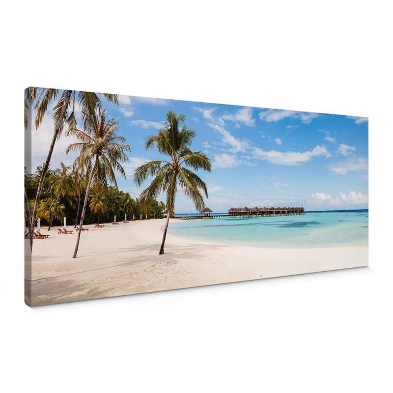 A.S. Création Leinwandbild Maldives Größe 100cm x 40cm