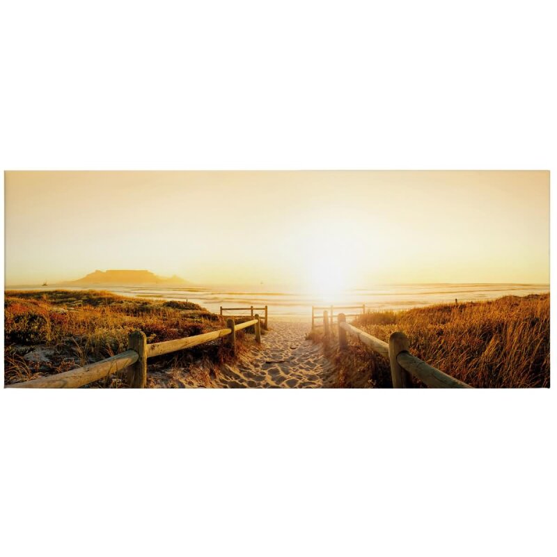 A.S. Création Leinwandbild Sunset beach Größe 100cm x 40cm