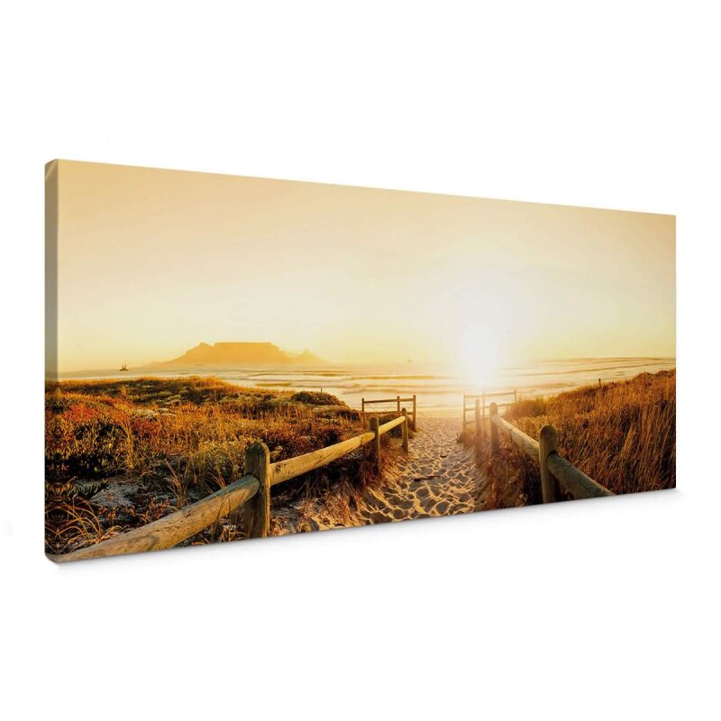 A.S. Création Leinwandbild Sunset beach Größe 100cm x 40cm