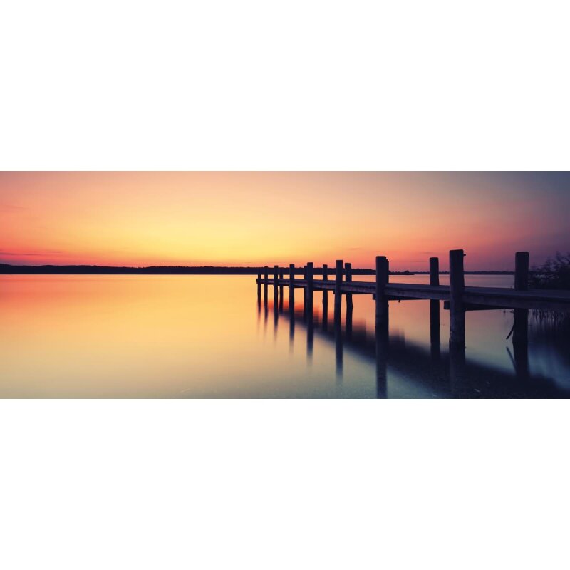 A.S. Création Leinwandbild Lonely bridge Größe 100cm x 40cm