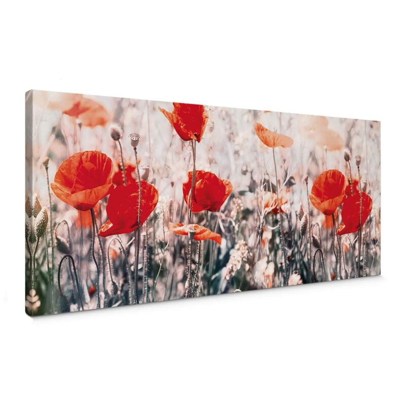 A.S. Création Leinwandbild Wild poppies Größe 100cm x 40cm