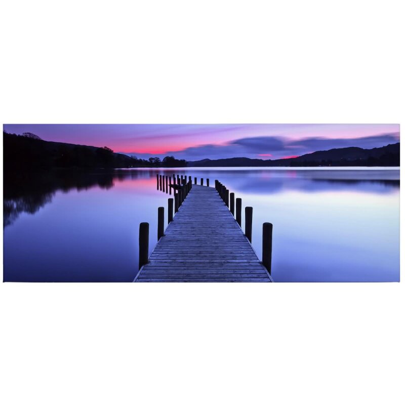 A.S. Création Leinwandbild Lakepanorama Größe 100cm x 40cm