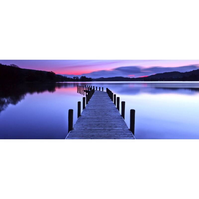 A.S. Création Leinwandbild Lakepanorama Größe 100cm x 40cm