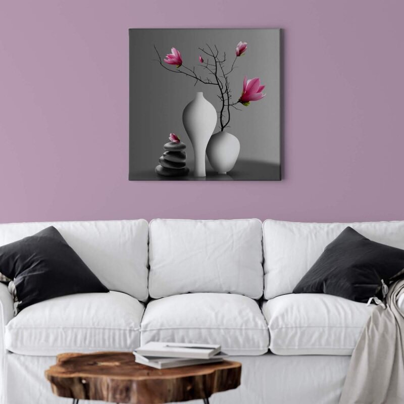 A.S. Création Leinwandbild MagnoliaBranc2 Größe 50cm x 50cm