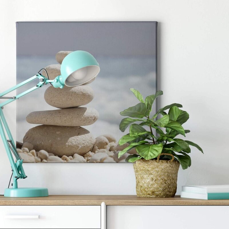 A.S. Création Leinwandbild Stones Größe 50cm x 50cm