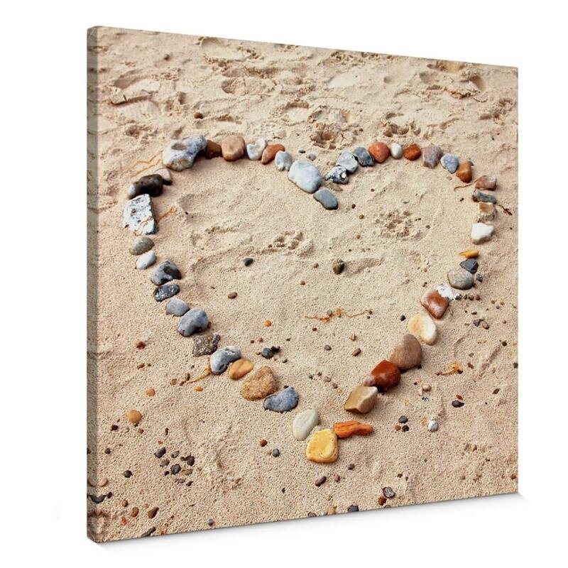 A.S. Création Leinwandbild Love beach Größe 50cm x 50cm