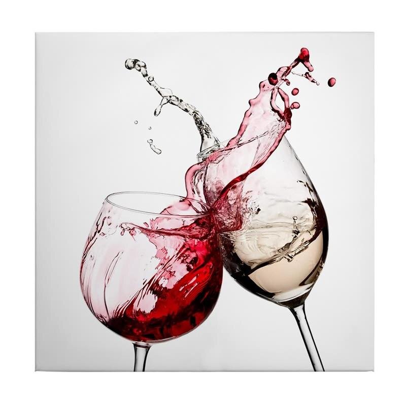 A.S. Création Leinwandbild Wine Glasses Größe 50cm x 50cm