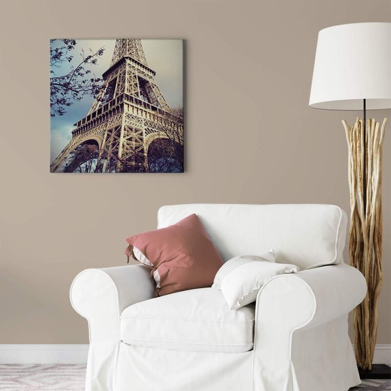 A.S. Création Leinwandbild Eiffel Tower Größe 50cm x 50cm