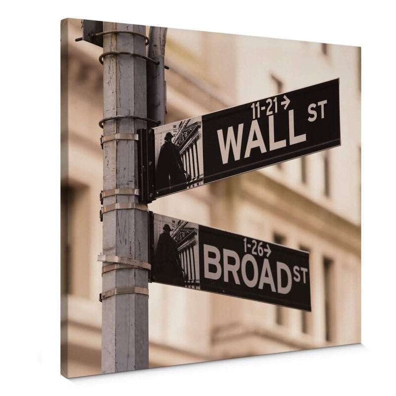 A.S. Création Leinwandbild Wallstreet Größe 50cm x 50cm