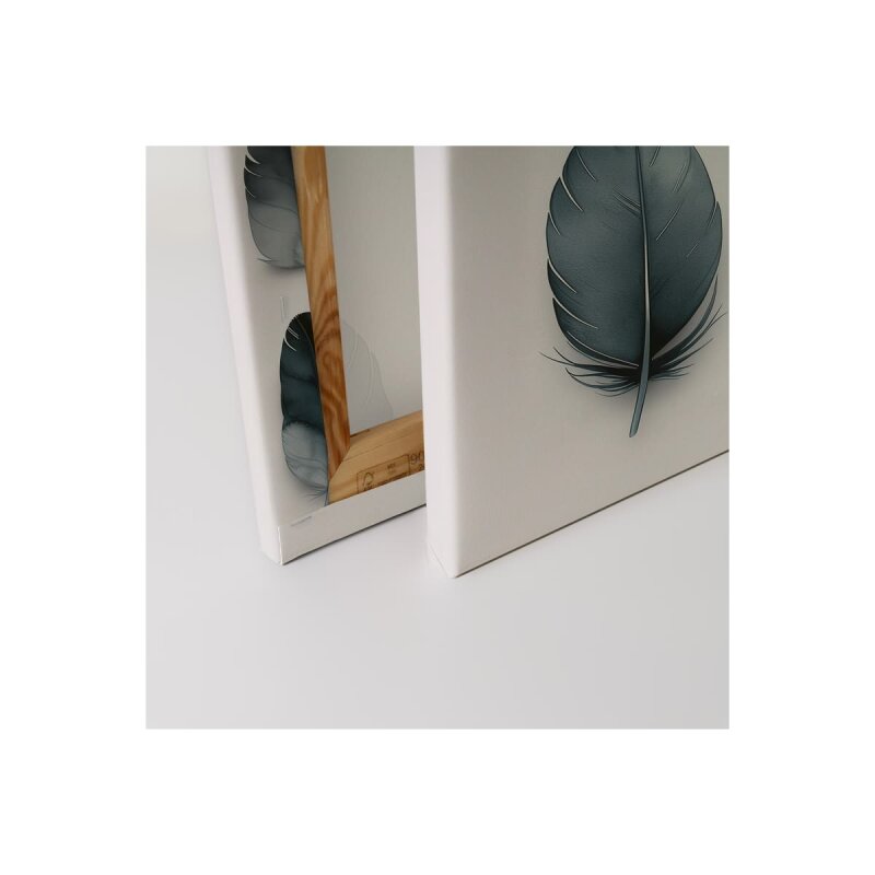 A.S. Création Leinwandbild Feathers Blue Größe 40cm x 50cm