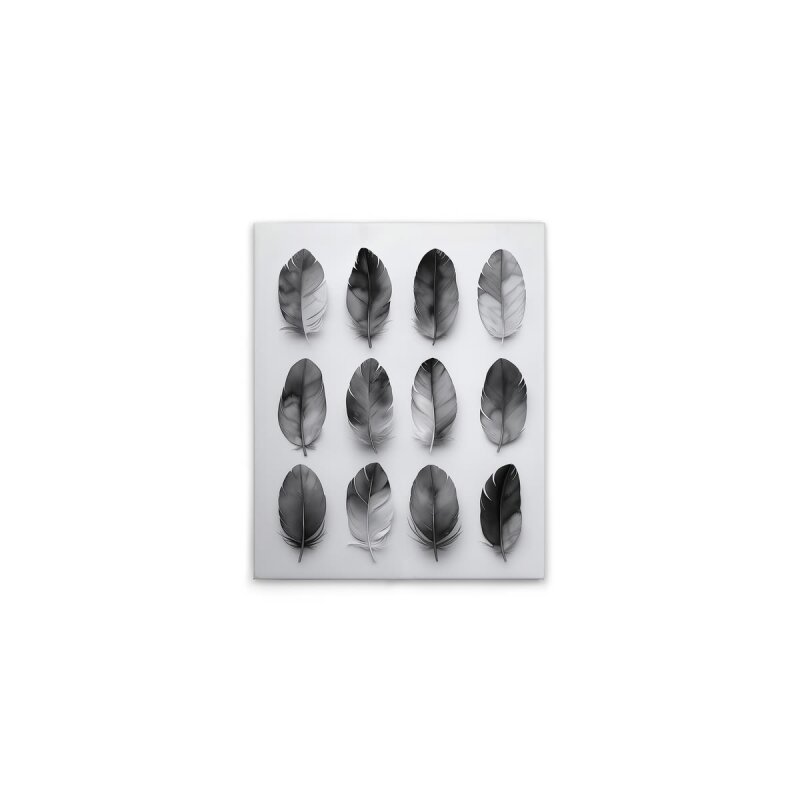 A.S. Création Leinwandbild Feathers Grey Größe 40cm x 50cm