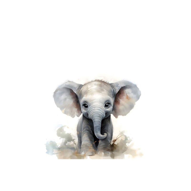 A.S. Création Leinwandbild Baby Elefant Größe 40cm x 50cm