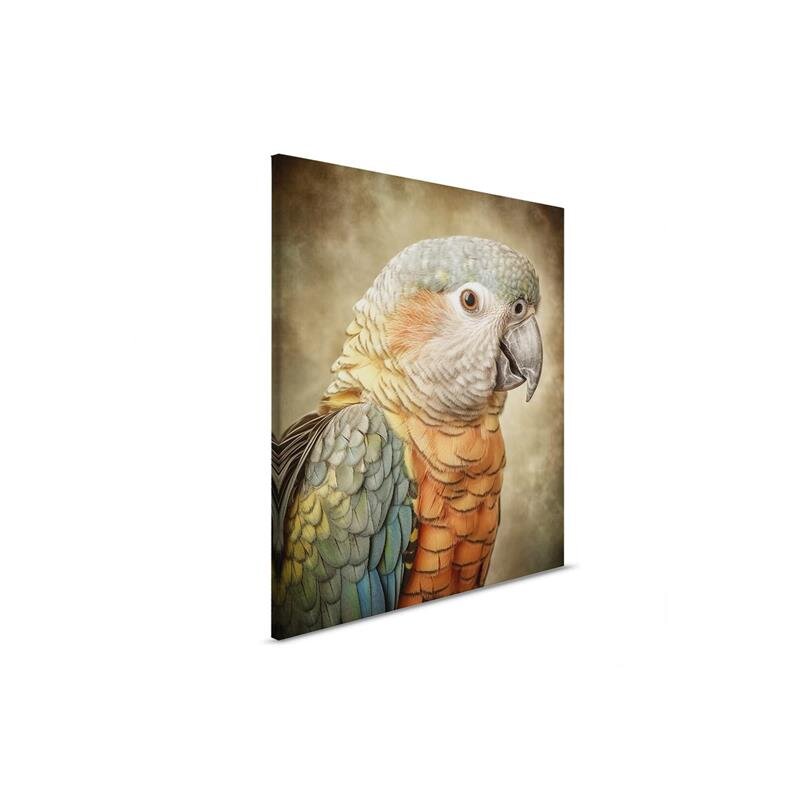 A.S. Création Leinwandbild Fantasy Parrot Orange Größe 40cm x 50cm