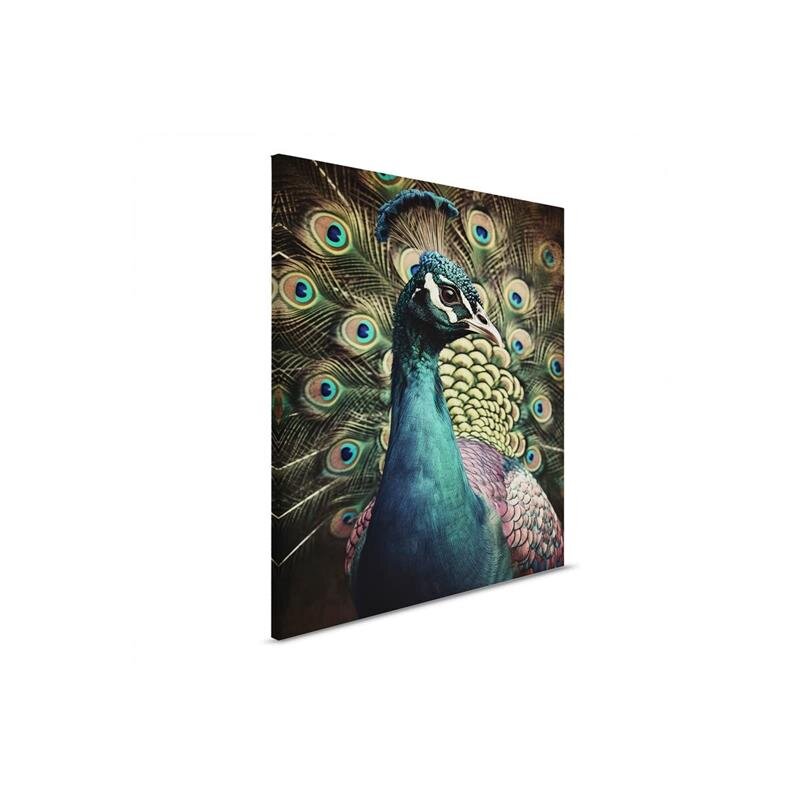 A.S. Création Leinwandbild Peacock Portrait Größe 40cm x 50cm