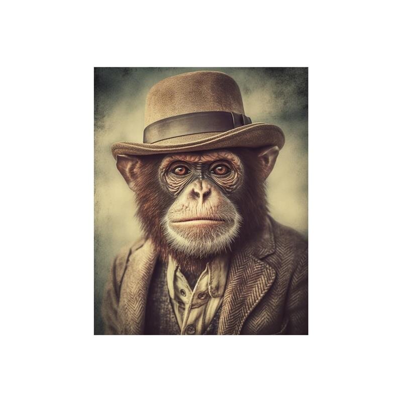 A.S. Création Leinwandbild Mr.Monkey Größe 40cm x 50cm