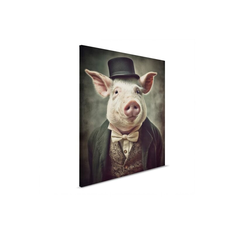 A.S. Création Leinwandbild Mr.Pig Größe 40cm x 50cm
