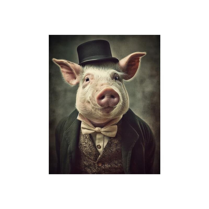 A.S. Création Leinwandbild Mr.Pig Größe 40cm x 50cm