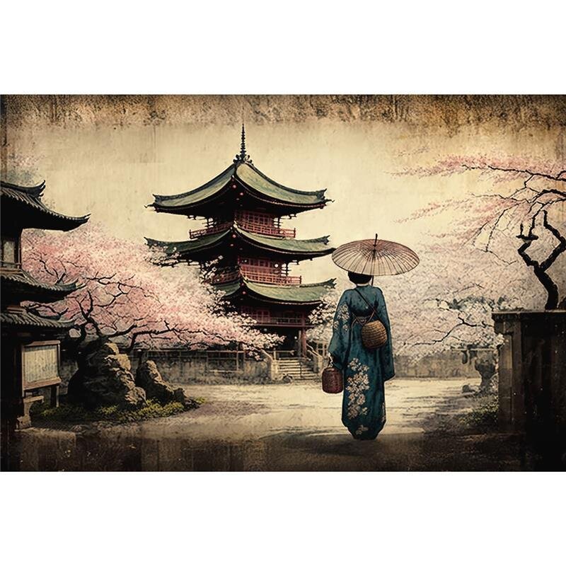 A.S. Création Leinwandbild Pagoda Vintage