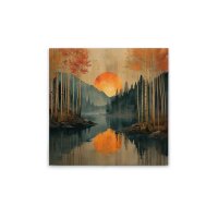 A.S. Cr&eacute;ation Leinwandbild Sunset In The Woods