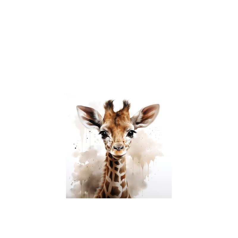 A.S. Création Leinwandbild Baby Giraffe