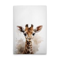 A.S. Cr&eacute;ation Leinwandbild Baby Giraffe